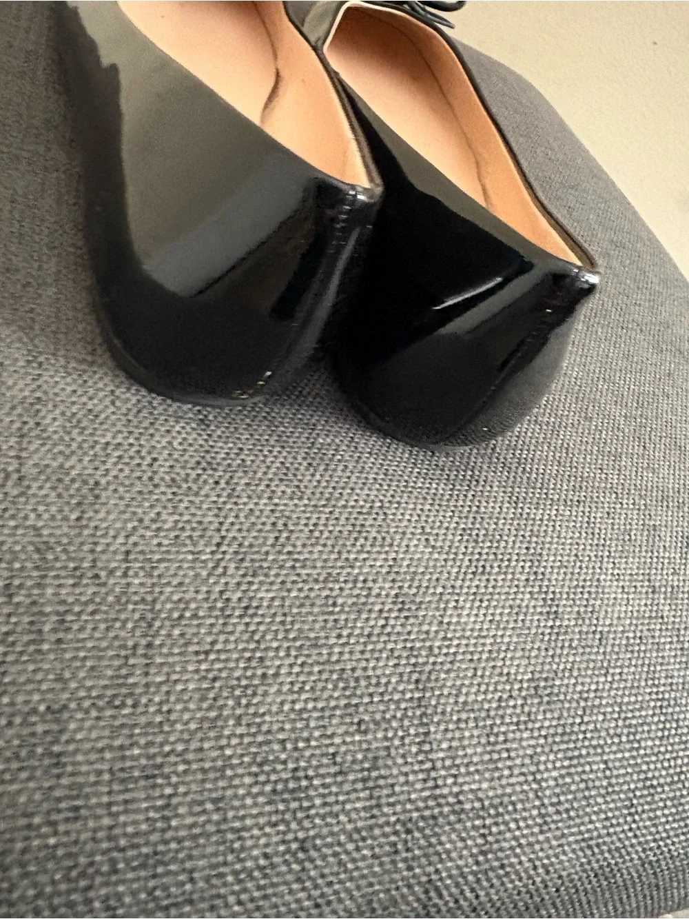Black Patent Leather Kate Spade Kiersten Flats with Bow Size Size 8 Used